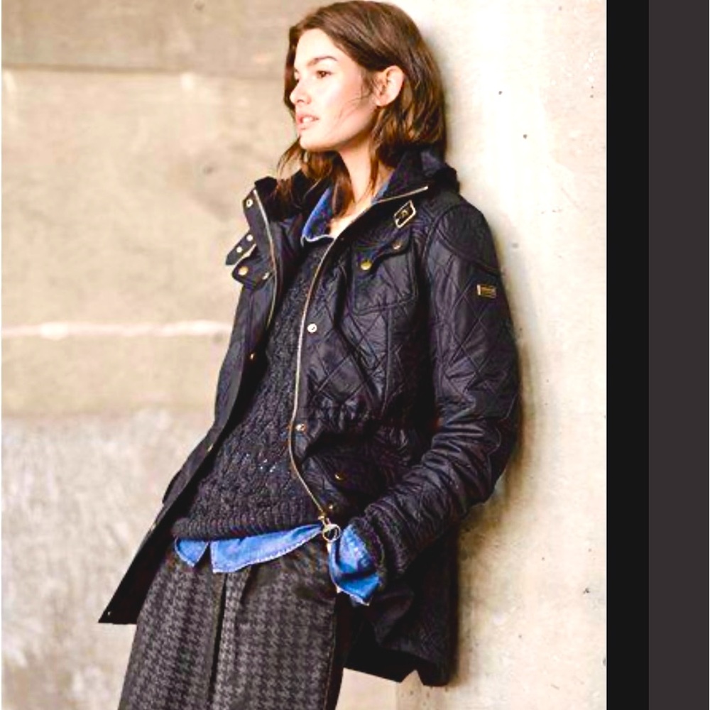Barbour Quilted Hooded Arrow Jacket-10 - Picture 2 of 14